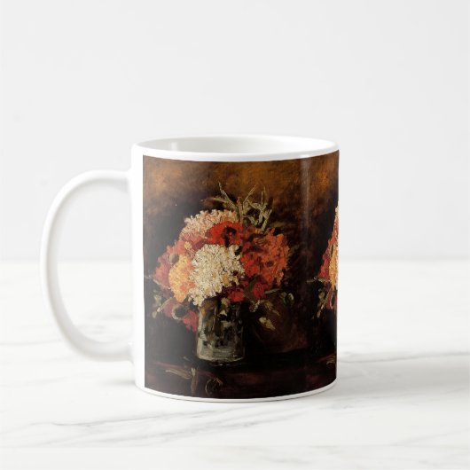 Mug Vase avec oeillets par Vincent van Gogh (Gauche)