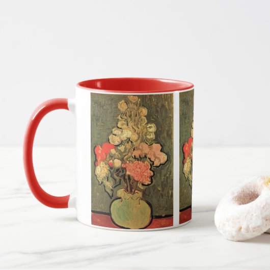 Mug Vase avec rose-mallows de Vincent van Gogh (Avec donut)
