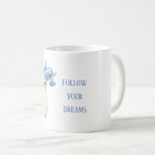 Mug Vase crème fleurs d'iris violettes (Devant droit)