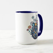 Mug Vase de grenade à main de fleurs (Devant droit)