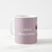 Mug Vase de jolies fleurs violettes (Devant gauche)