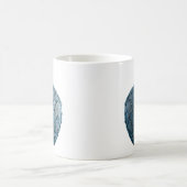 Mug Vase de porcelaine bleue gravée (Centre)