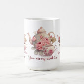Mug Vase De Thé Doux Avec De Belles Pink Floral (Centre)