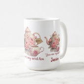 Mug Vase De Thé Doux Avec De Belles Pink Floral (Devant droit)