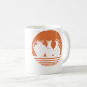 Mug Vase en céramique rétro en poterie (Devant droit)