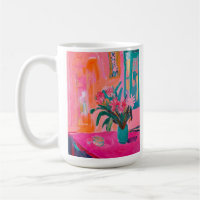 Vase fauviste de fleurs roses et définition de fau