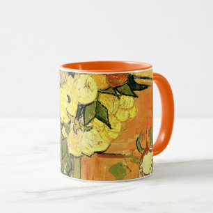 Mug Vase japonais, Roses, Anémones par Vincent van Gog