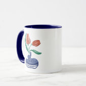 Mug Vase moderne avec tulipes | Floral Still Life Art (Devant gauche)