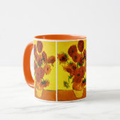 Mug Vase Still Life avec 15 tournesols Vincent van Gog (Devant gauche)