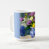 Mug Vase tranquille des fleurs Imprimer (Devant gauche)