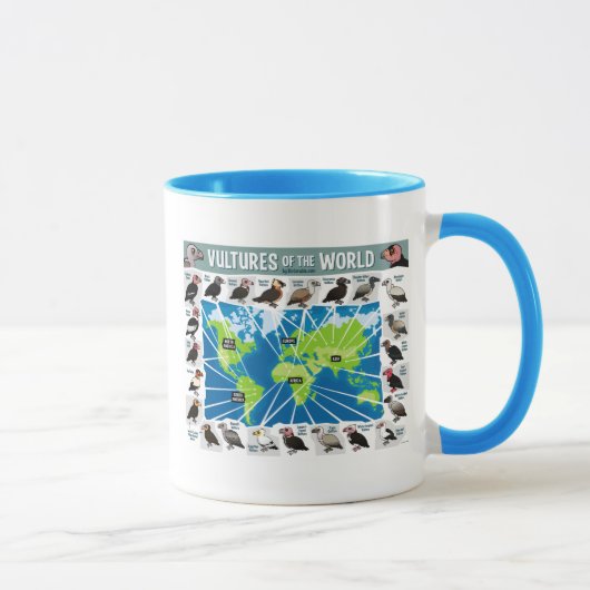 Mug Vautours de la carte du monde (Droite)