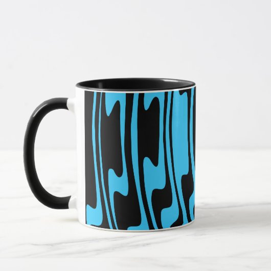 Mug Vavey Stripey - Bleu et noir (Gauche)