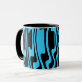 Mug Vavey Stripey - Bleu et noir (Devant gauche)