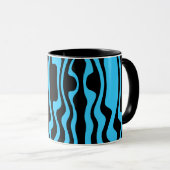 Mug Vavey Stripey - Bleu et noir (Devant droit)