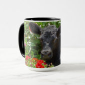 Mug Veau de bébé en fleurs (Devant gauche)
