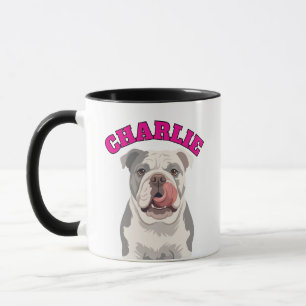 Mug Vecteur de bouledogue anglais grincheux personnali