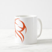 Mug Vecteur décoratif Abstrait orange (Devant droit)