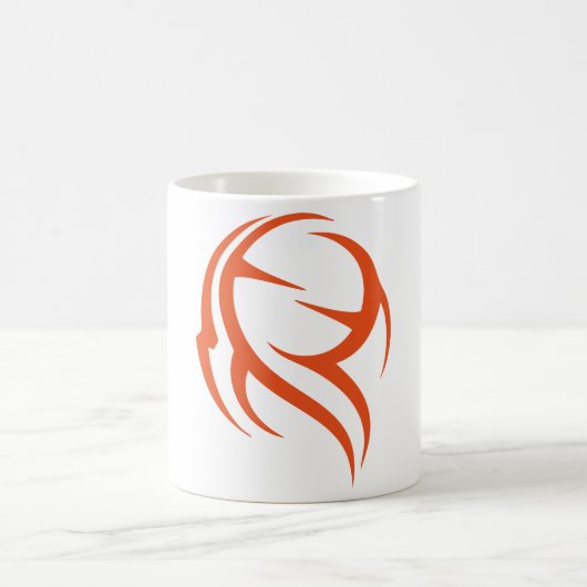 Mug Vecteur décoratif Abstrait orange (Centre)