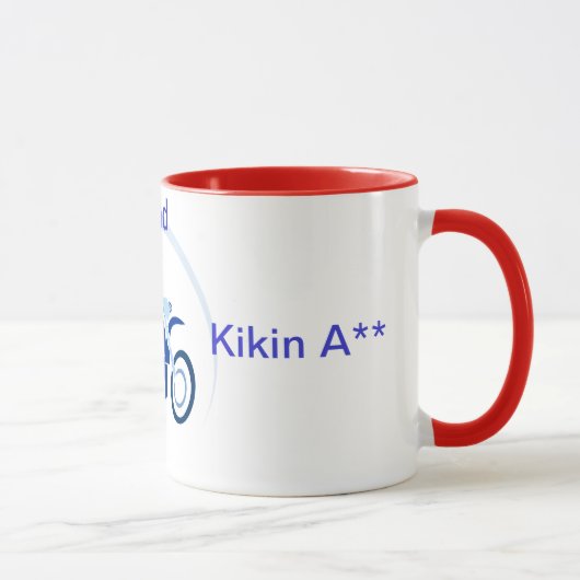 Mug Vecteur Vectoriel Dirt Biker (Droite)