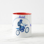 Mug Vecteur Vectoriel Dirt Biker (Centre)