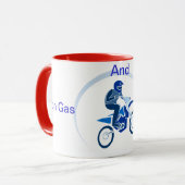 Mug Vecteur Vectoriel Dirt Biker (Devant gauche)