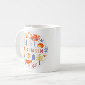 Mug Vector Art Wisconsin Thème État Symboles (Devant gauche)