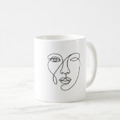 Mug vector illustration of a silhouette of a man (Devant droit)