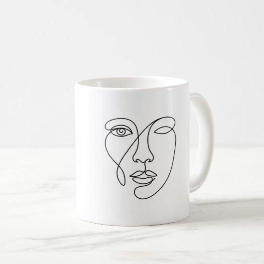 Mug vector illustration of a silhouette of a man (Devant droit)