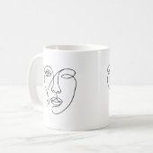 Mug vector illustration of a silhouette of a man (Devant gauche)