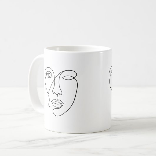 Mug vector illustration of a silhouette of a man (Devant gauche)