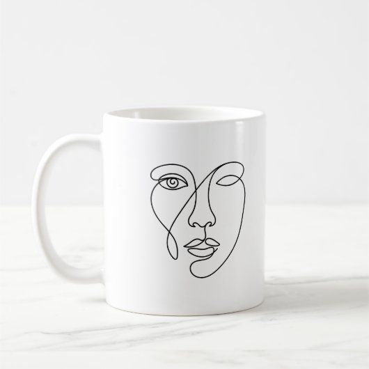 Mug vector illustration of a silhouette of a man (Gauche)