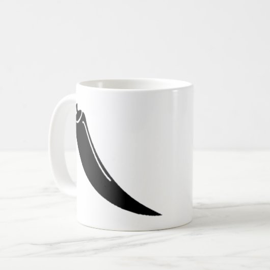 Mug vectoriel simple piment rouge noir (Devant gauche)