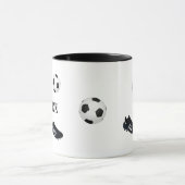 Mug Vedette de football ajouter le nom texte (Centre)