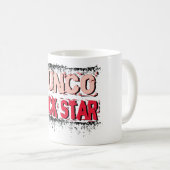 Mug vedette du rock de bunco dans le rose (Devant droit)