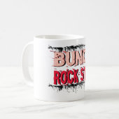 Mug vedette du rock de bunco dans le rose (Devant gauche)