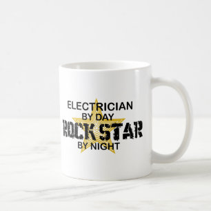 Mug Vedette du rock d'électricien par nuit