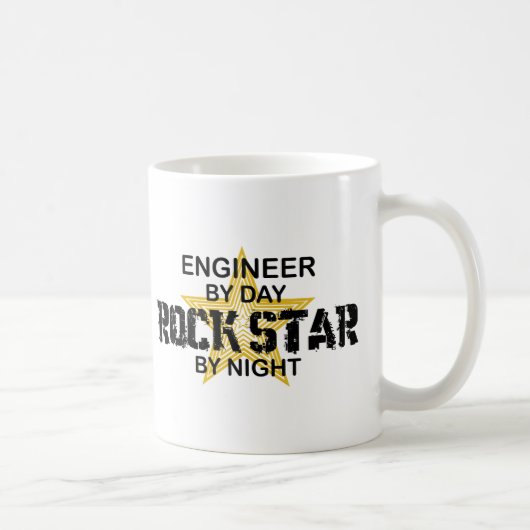 Mug Vedette du rock d'ingénieur par nuit (Droite)