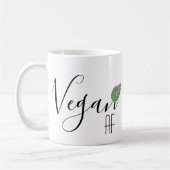 Mug Vegan AF drôle dire feuille (Gauche)