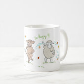 Mug vegan, cochon, vache et mouton : Be veggie ! (Devant droit)
