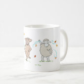 Mug vegan, cochon, vache et mouton qui dansent (Devant droit)