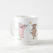 Mug vegan, cochon, vache et mouton qui dansent (Devant gauche)