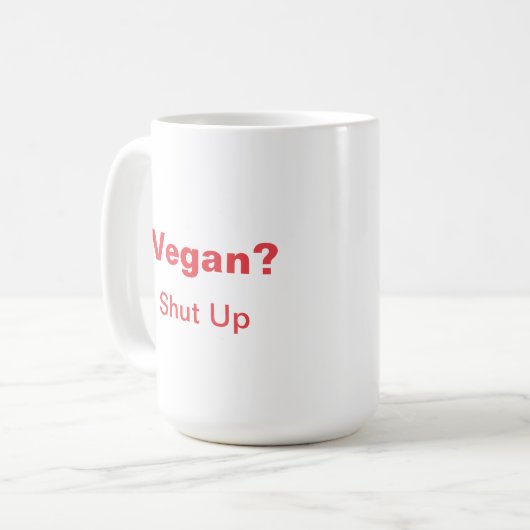 Mug Vegan ? Ferme-La. (Devant gauche)