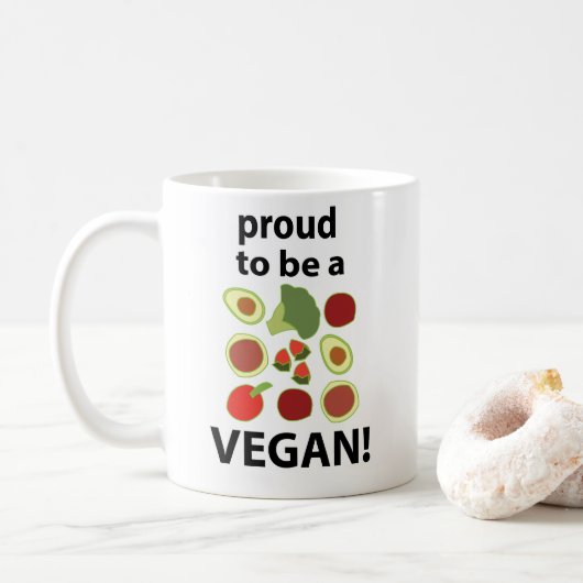 Mug Vegan Fier D'Être Un Végan (Avec donut)
