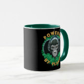 Mug Vegan Gorilla - Propulsé Par Citation Plante (Devant droit)