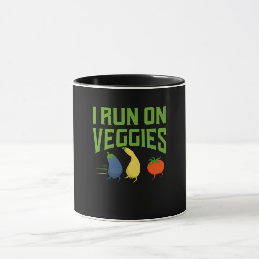 Mug Vegan - Je Cours Sur Légume (Centre)