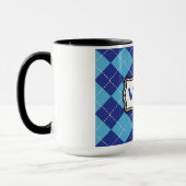 Mug Vegan (Motif Jacquard bleu) (Gauche)