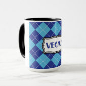 Mug Vegan (Motif Jacquard bleu) (Devant gauche)