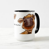 Mug Vegan Pas De Lait Ici. Belle vache (Devant droit)