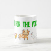 Mug Vegan pour les sans voix avec des animaux mignons (Centre)