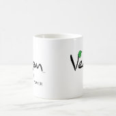 Mug Vegan Power avec Cool à feuilles vertes (Centre)